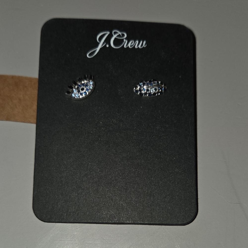 👁️💋 J.Crew Women’s Pavé Eye & Lip Stud Earrings — NWT